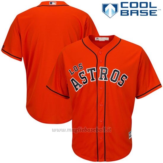 Maglia Baseball Uomo Houston Astros Arancione Autentico Majestic Cool Base